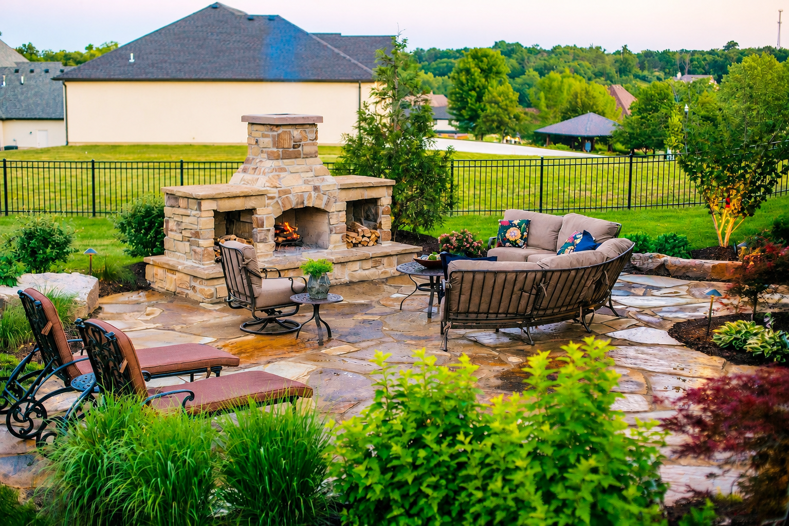 Custom outdoor patio in Virginia