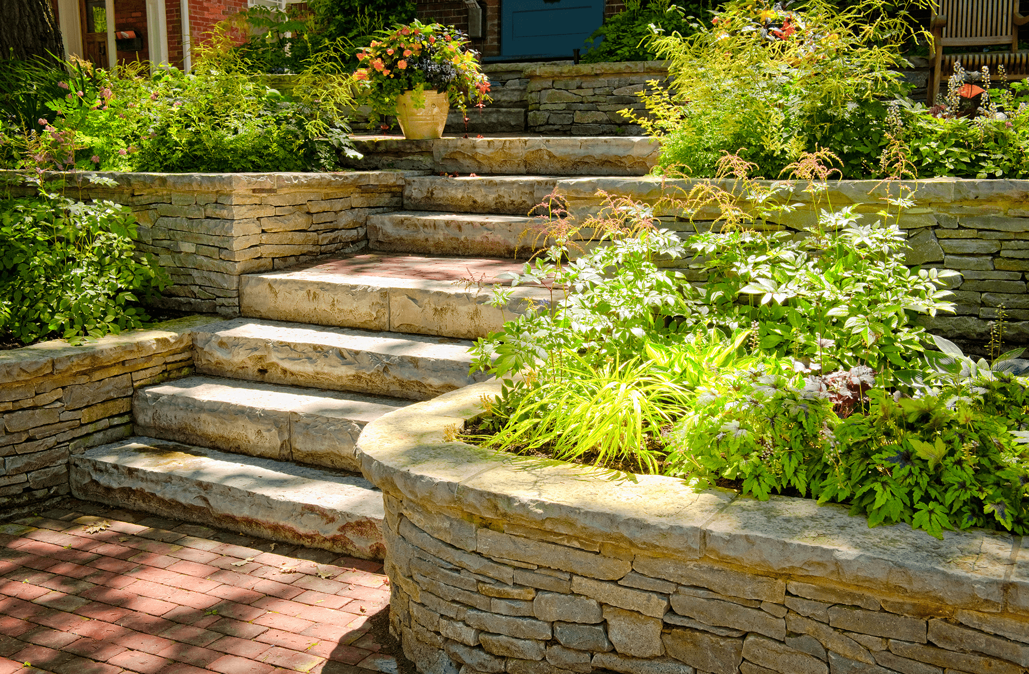 Stone hardscape detail